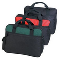 Two-Tone Polyester Briefcase / Portfolio with Detachable Shoulder Strap